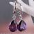 925 Silver Purple Amethyst Tear Drop Earring set