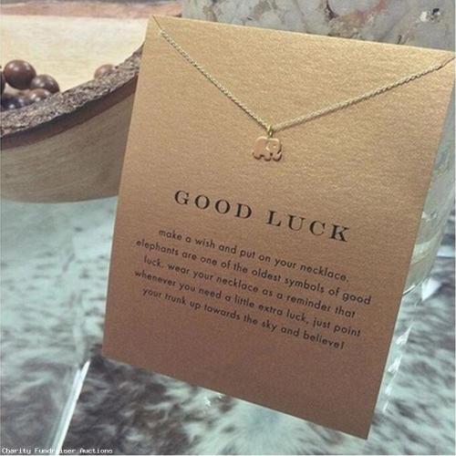 Good Luck Elephant Charm Pendant Necklace