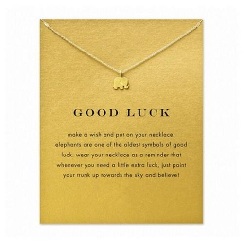 Good Luck Elephant Charm Pendant Necklace