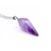Ladies Purple Amethyst Natural Quartz Pendant Necklace