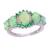 Ladies Green Fire Opal Dinner Cocktail Ring Silver