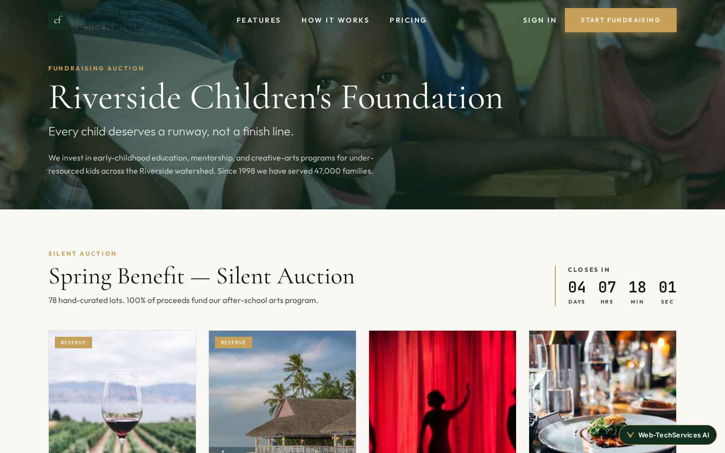 Branded storefront with live countdown